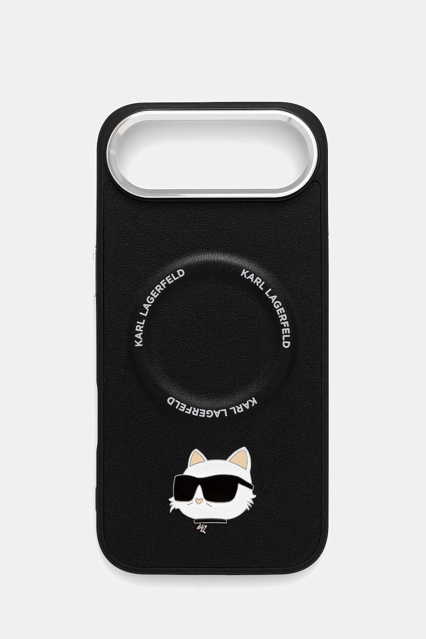 Puzdro na mobil Karl Lagerfeld iPhone 17 Air čierna farba, KLHMP17MPSMLRCHK