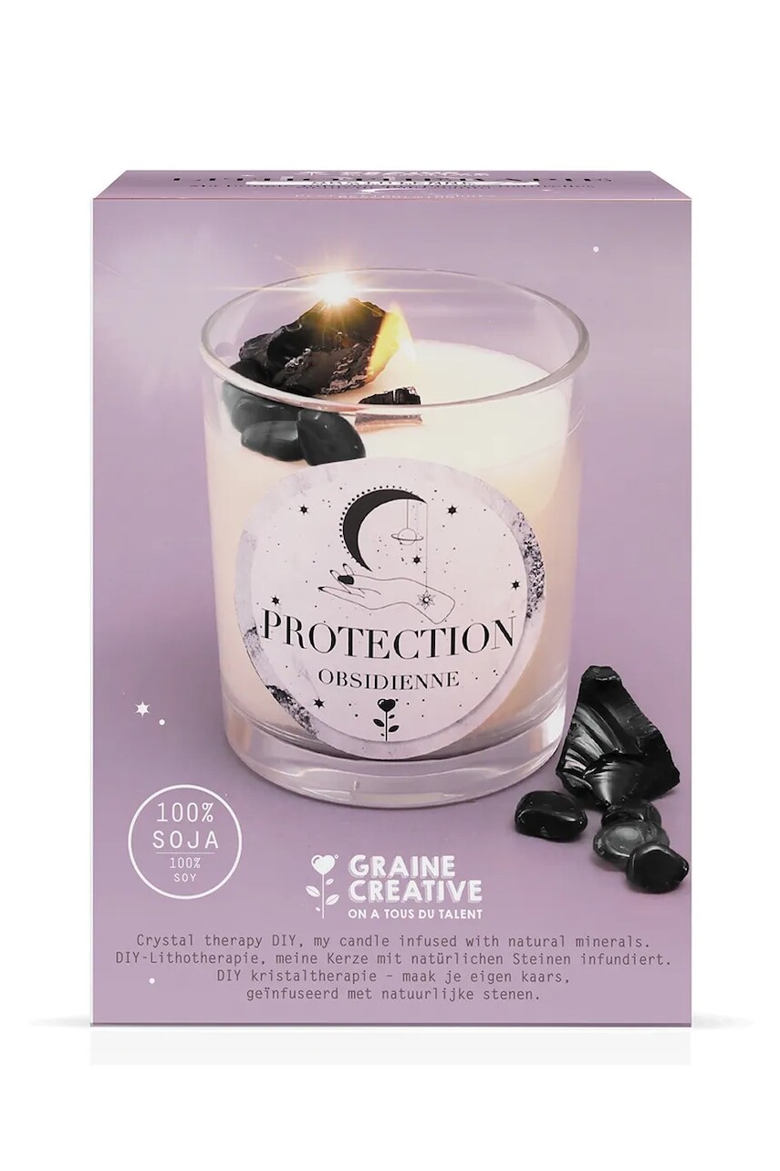 Diy sada vonných sviečok Graine Creative Lithotherapy Obsidian 11 x 15 x 11 cm viac farieb