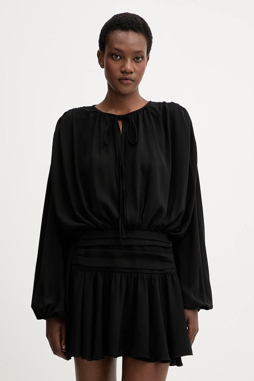 Šaty Aniye By čierna farba, mini, áčkový strih, 181170