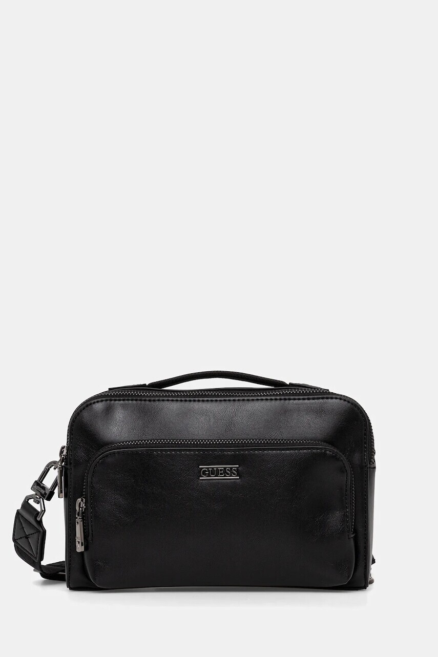 Malá taška Guess BOSTON čierna farba, HMBOCA P5439