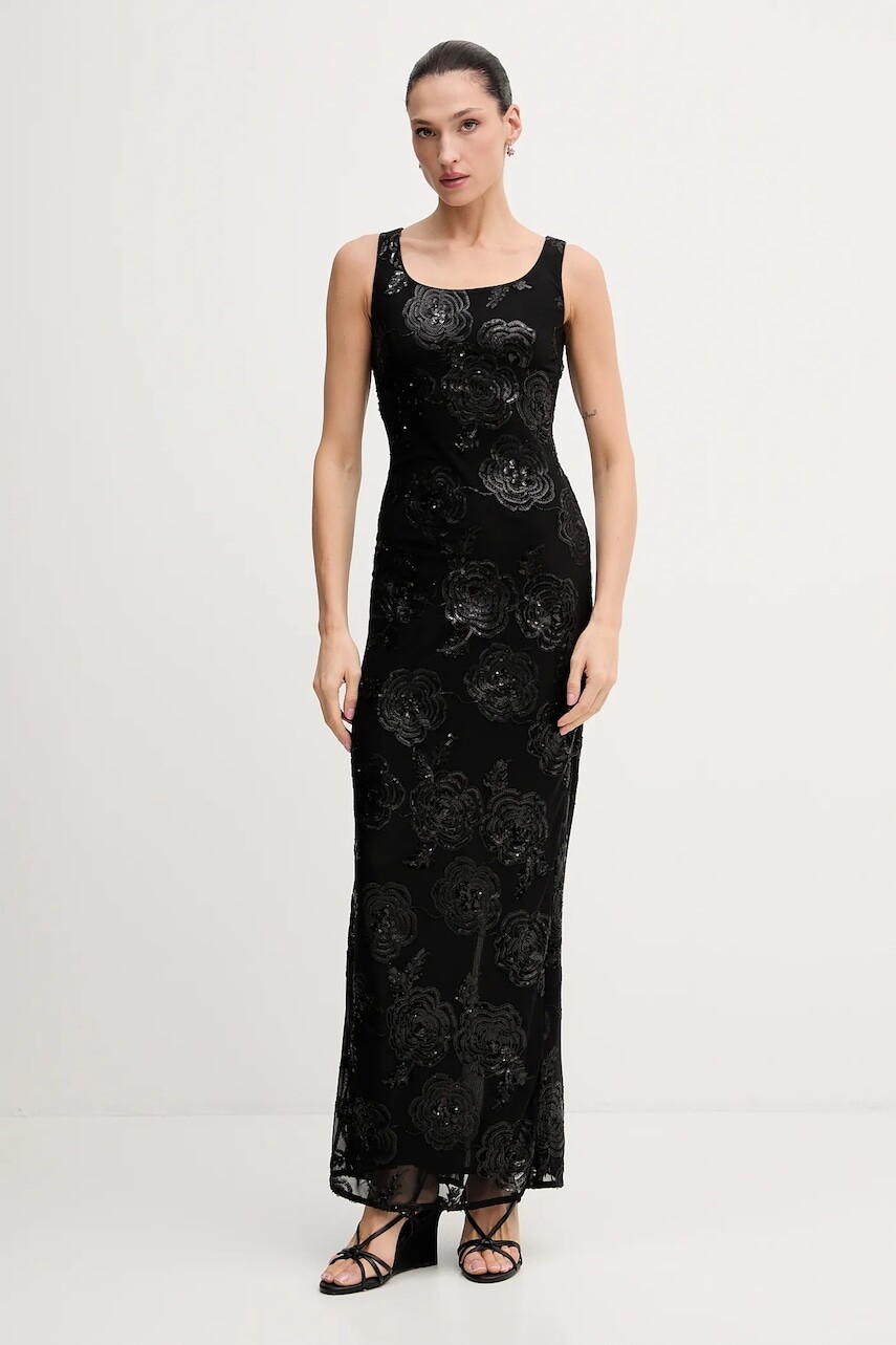 Šaty Rotate čierna farba, maxi, priliehavé, 115217100