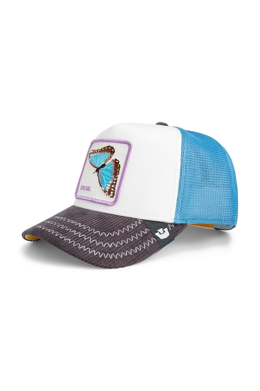 Šiltovka s prímesou bavlny Goorin Bros Social Remix biela farba, 101-2597