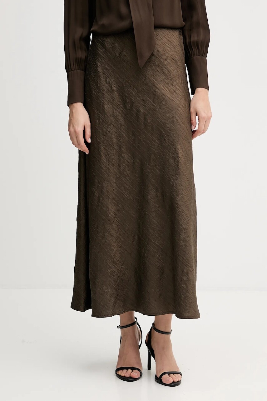 Sukňa Pedro del Hierro hnedá farba, maxi, áčkový strih, 7592131