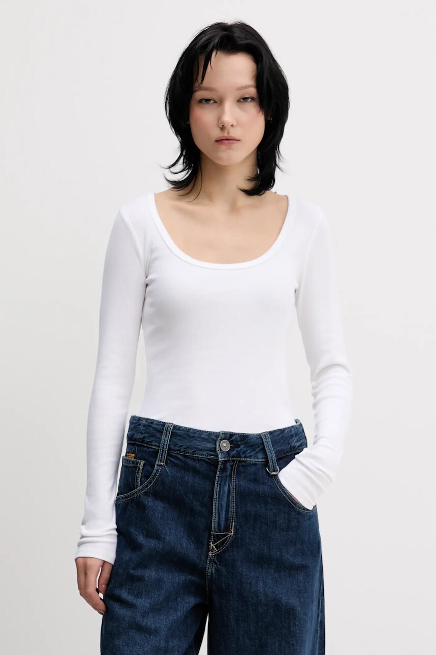 Tričko s dlhým rukávom Hollister Co. béžová farba, KI339-5067-100