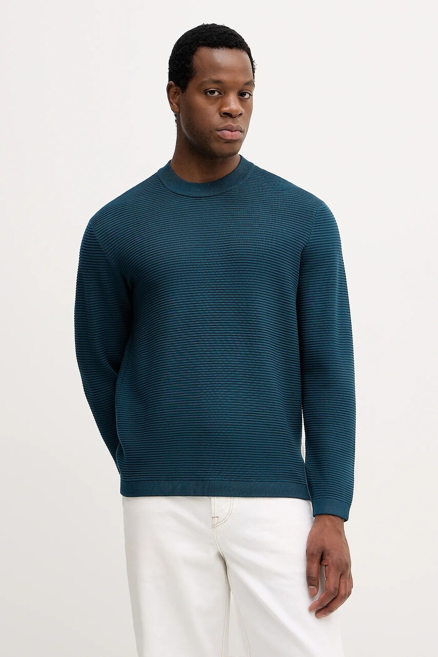 Sveter Armani Exchange tyrkysová farba, ľahký, XM000895 AF10454