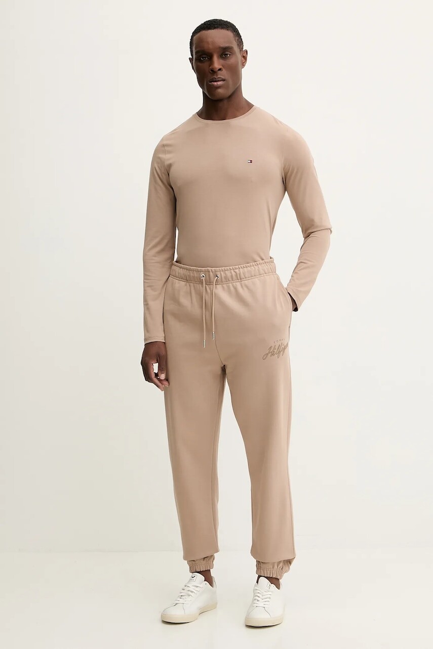 Bavlnené tepláky Tommy Hilfiger jednofarebná, MW0MW42537