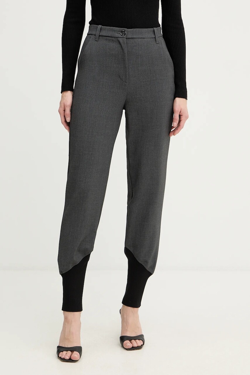 Nohavice Pinko šedá farba, vysoký pás, 106120 A2ZT