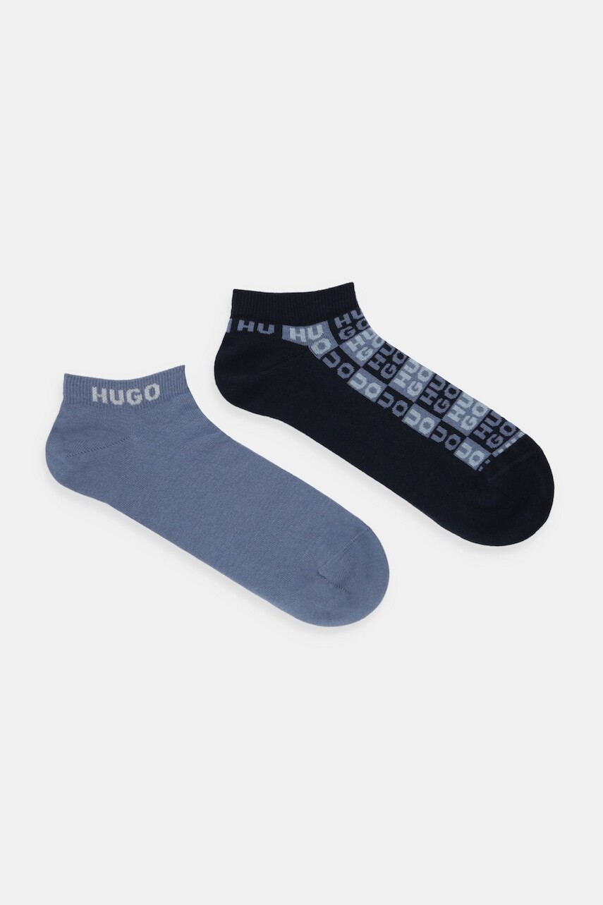 Ponožky HUGO 2-pak tmavomodrá farba, 50553167