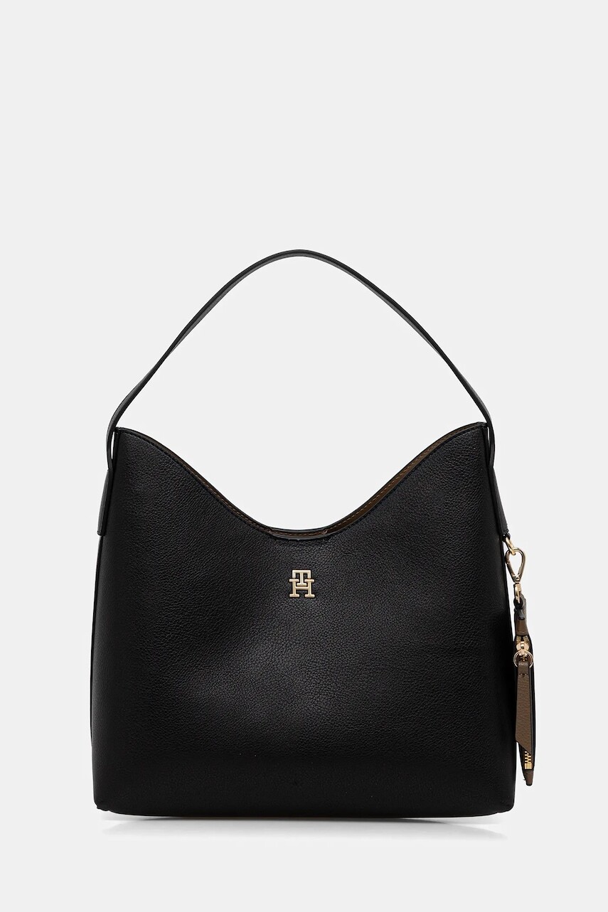 Kabelka Tommy Hilfiger čierna farba, AW0AW18140