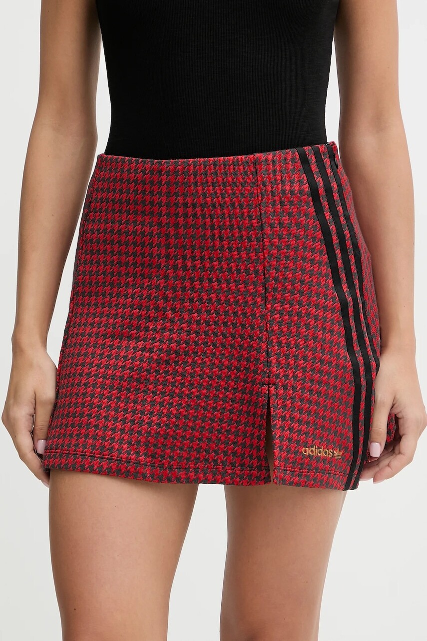 Sukňa adidas Originals Tailored červená farba, mini, áčkový strih, JW0253