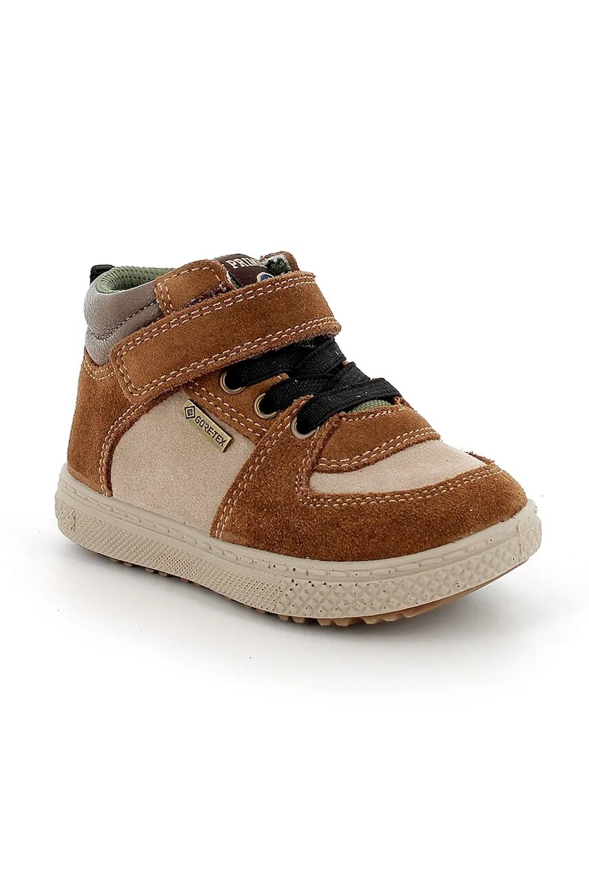 Detské semišové poltopánky Primigi hnedá farba, PBZGT 88568