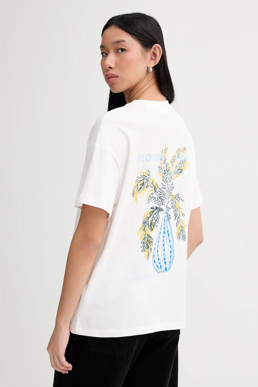 Bavlnené tričko Marc O'Polo dámske, béžová farba, 5000009349