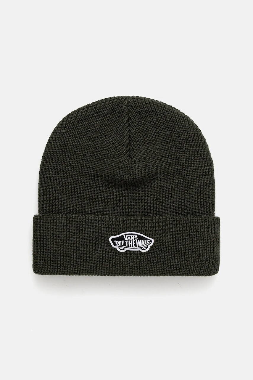 Detská čiapka Vans Vans Classic Cuff Beanie zelená farba, VN000Q1FEMU1
