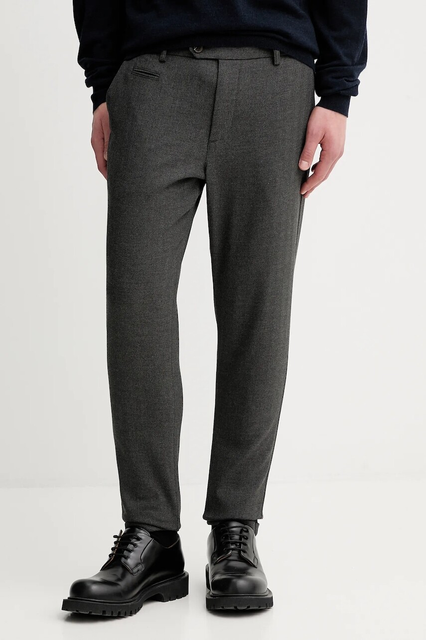 Nohavice Les Deux šedá farba, priliehavé, 1000915