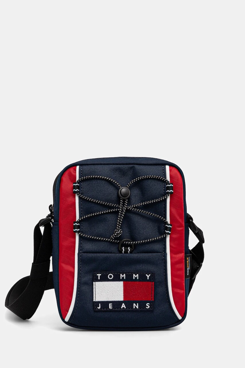 Malá taška Tommy Jeans tmavomodrá farba, AM0AM13882