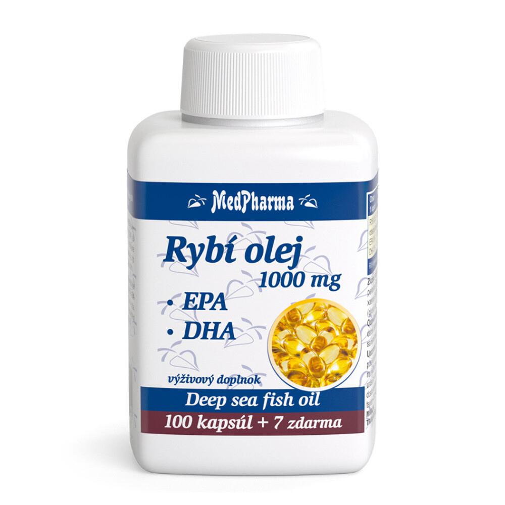 MEDPHARMA Rybí olej 1000 mg - EPA + DHA mg 107 toboliek
