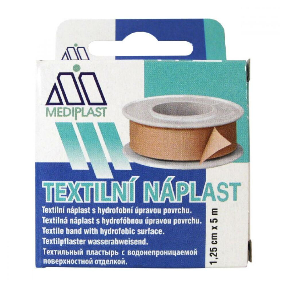 Náplasť Mediplast 1.25 cmx5 m tkaná cievková