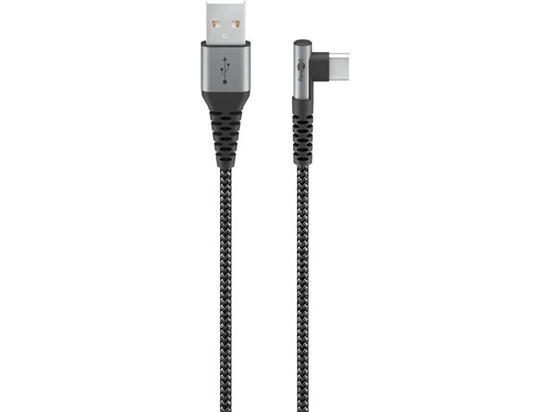 Kábel GOOBAY 64655 USB/USB-C 0,5m Space Grey/Silver