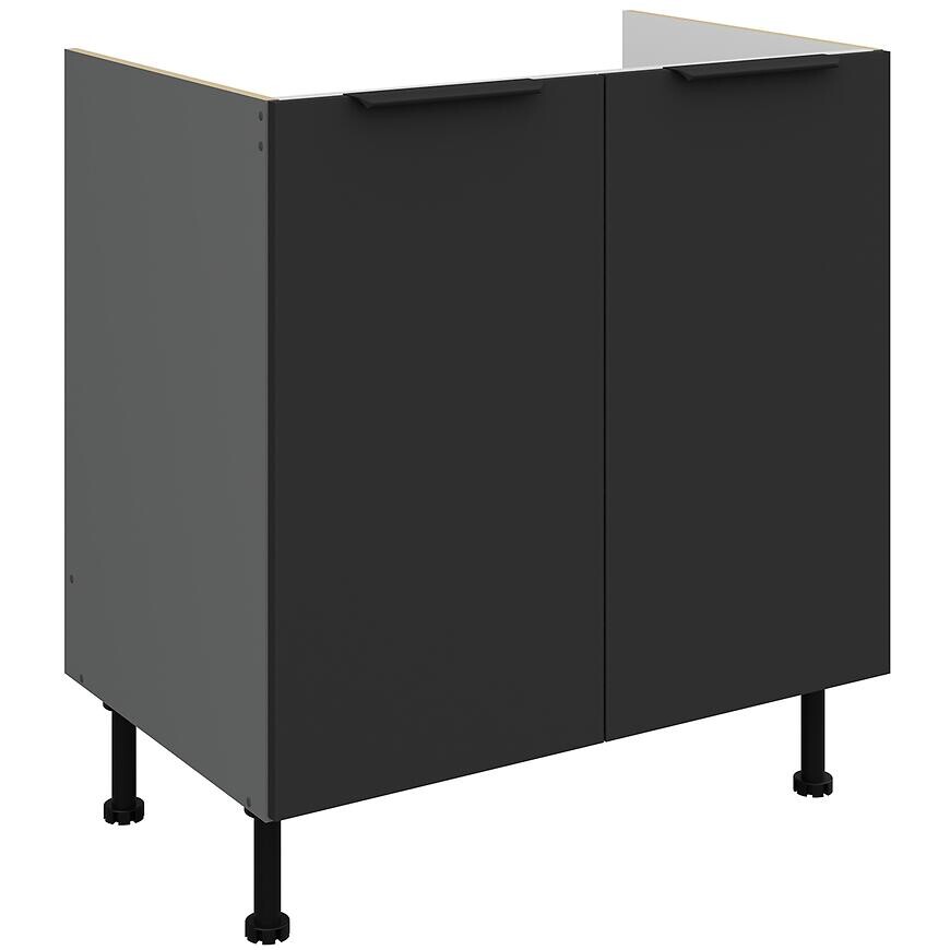 Kuchynská skrinka Aria-Bl/Ant Anti Fingerprint 80zl 2f Bb