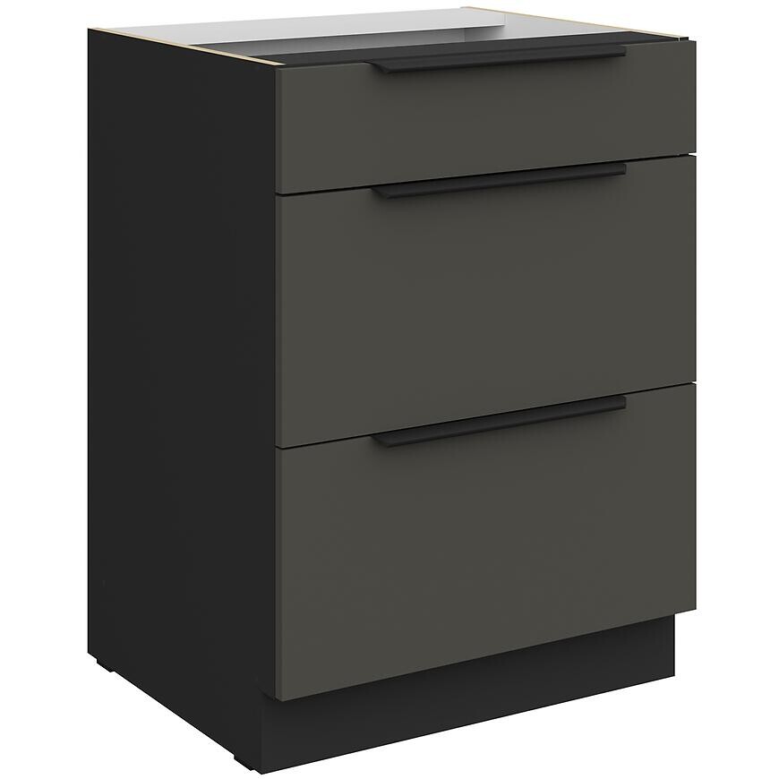 Kuchynská skrinka Aria-Gr/Bl Anti Fingerprint 60d 3s Bb