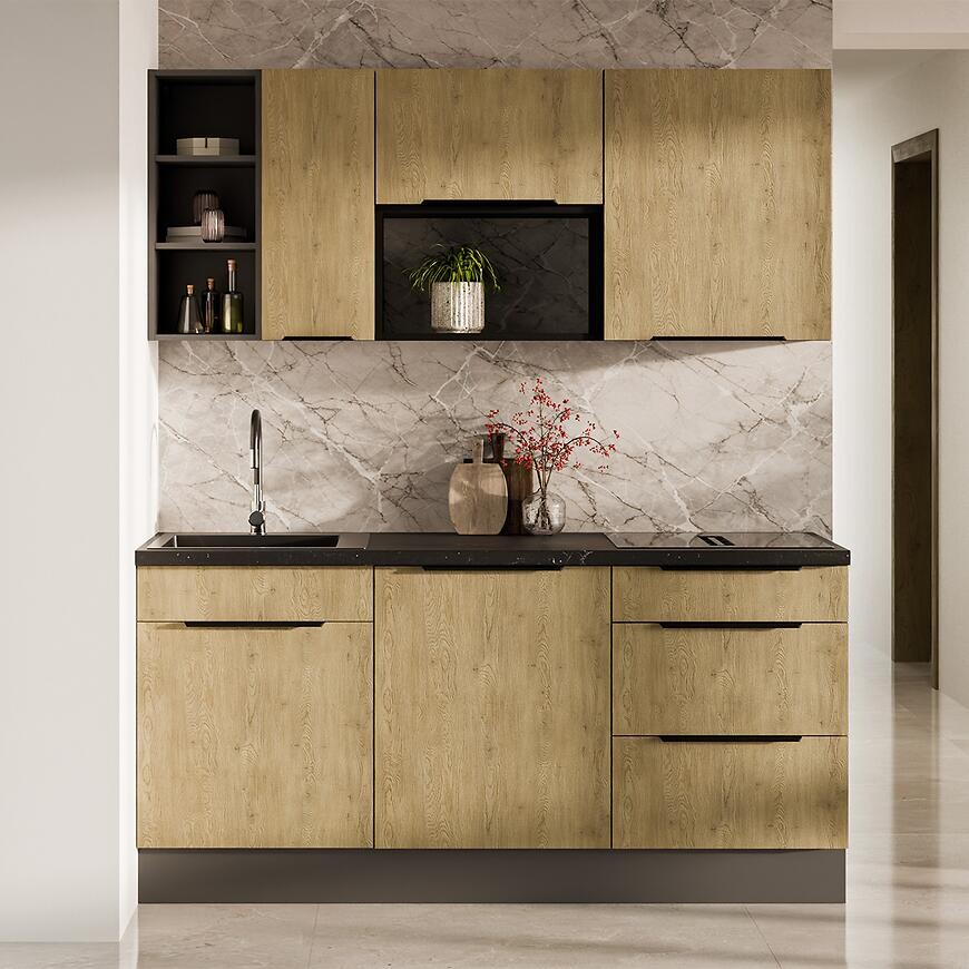 Kuchynská linka Cremona ANT 180 cm bez kuchynskej dosky