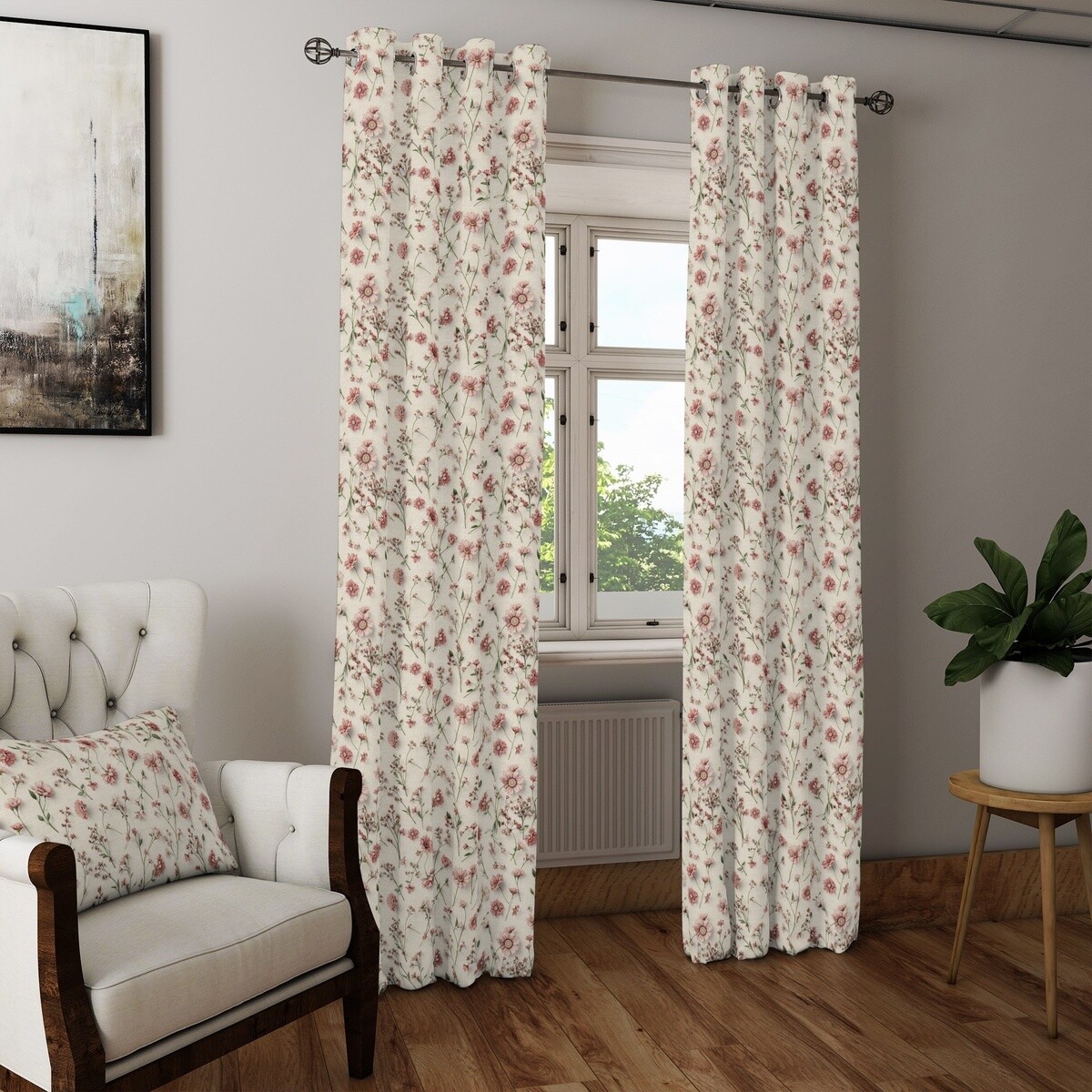 Dekoračná látka alebo záves, LINO Kvetinky žlté 150 cm 150 cm