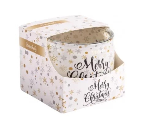 Scented Candle Scented Candles Merry Christmas -Snehová Vločka vonná sviečka -80g