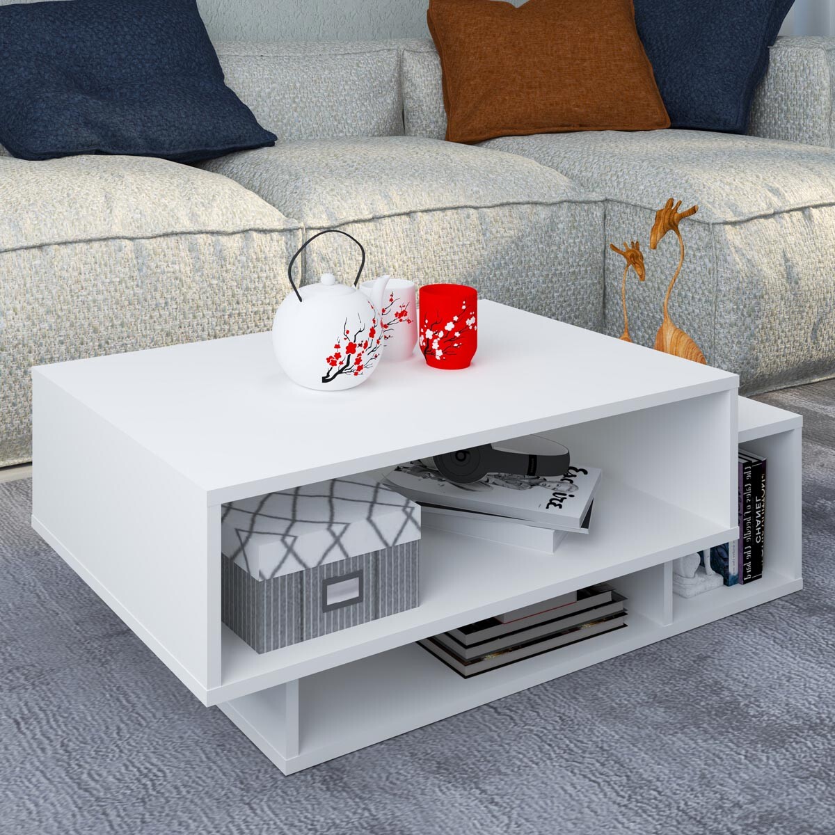 Konferenčný stolík Runila, biely