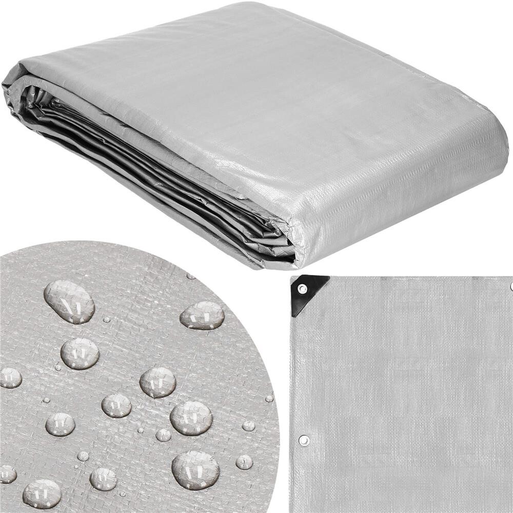 Hrubá krycia plachta - 4x4m - 210g/m2 - sivohnedá