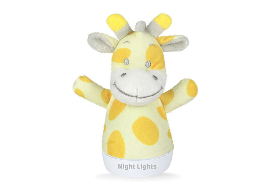 Lampička nočná Žirafa plyšová uspávač 15cm
