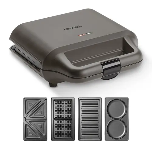 CONCEPT Sendvičovač 4v1 svymeniteľnými doskami 700 W SV3057
