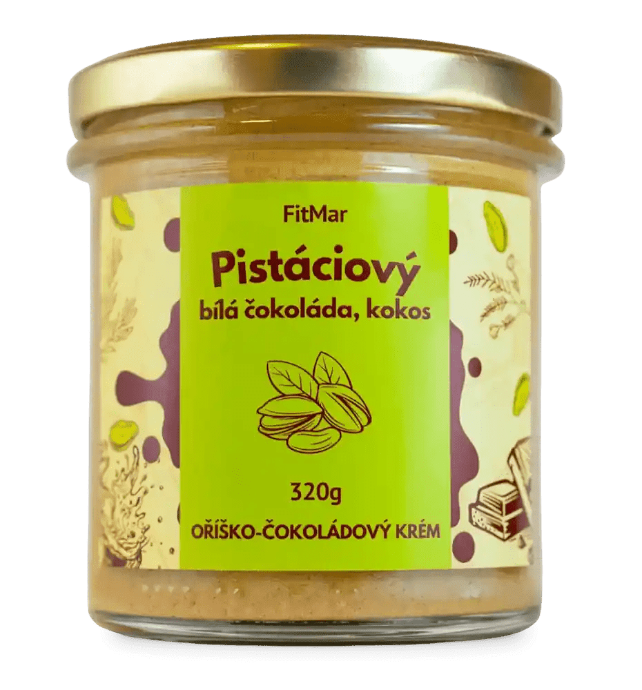 Pistáciový krém s kokosom a bielou čokoládou