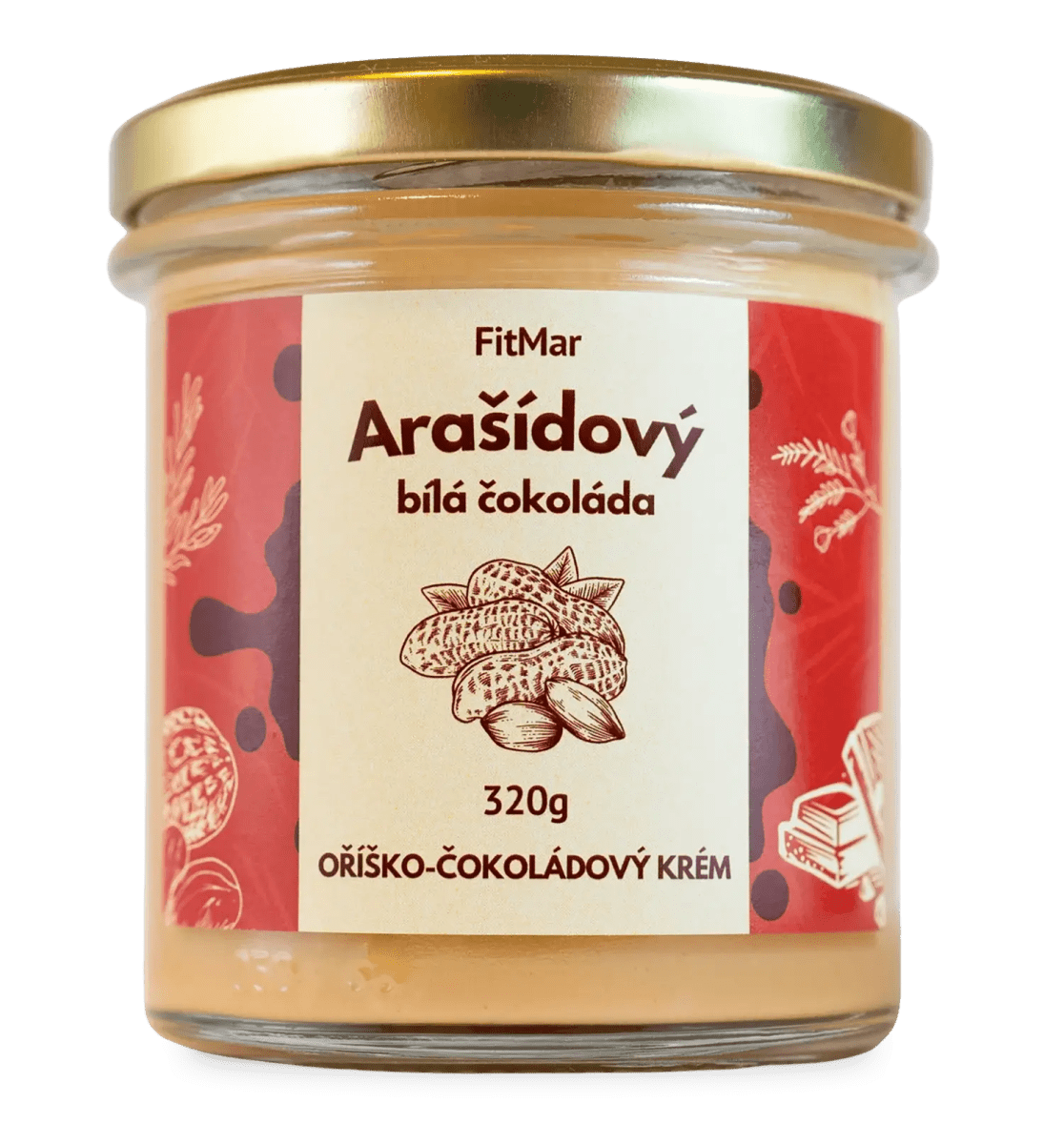 Arašidový krém s bielou čokoládou