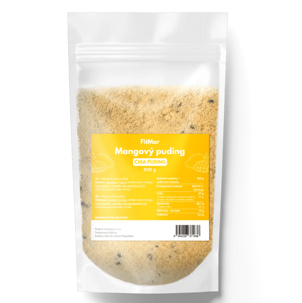 FitMar Mangový chia puding 500 g