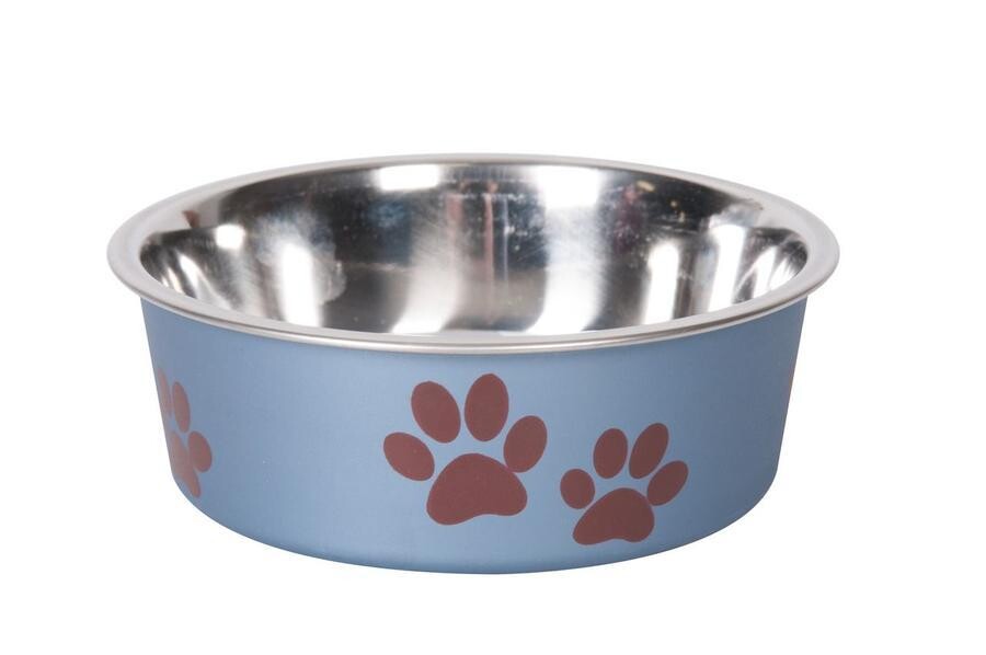 Miska nerezová s plastovým opláštěním metalická modrá 12cm 0,3l