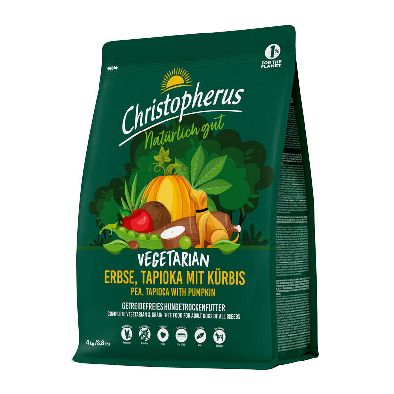 Christopherus Dog Dry Vegetarian Pea, Tapioca with Pumpkin 1 kg