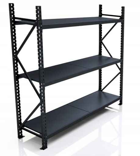 Priemyselný regál celokovový antracitový 200x180x60 3 police - Štartovací segment