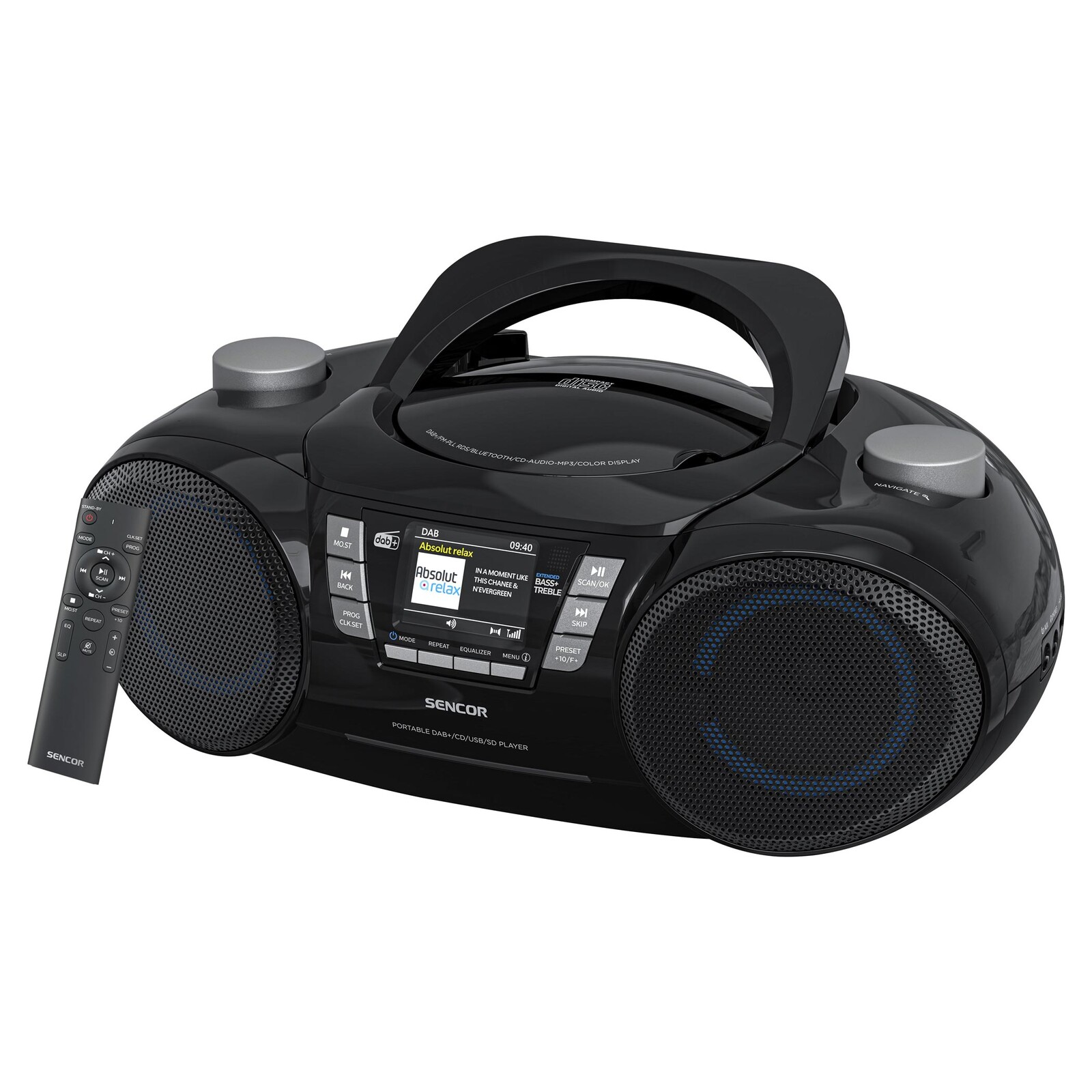 Sencor SPT 6510DB Boombox s DAB+  DAB+ príjem staníc v maximálnej kvalite, Bluetooth 5.3, Maximálny výstupný výkon 16 W, .