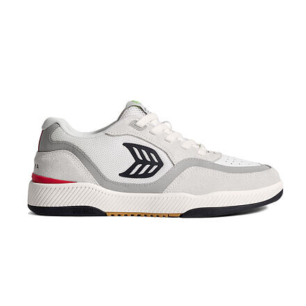 Pánské volnočasové boty Cariuma UBA PRO Smoke White Suede Off-White Mesh Black Logo Red Sneaker