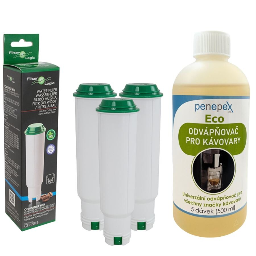 FilterLogic CFL-701B filter za Nivona Claris NIRF700 3 ks + Penepex Eco univerzálny odvápňovač 500 ml