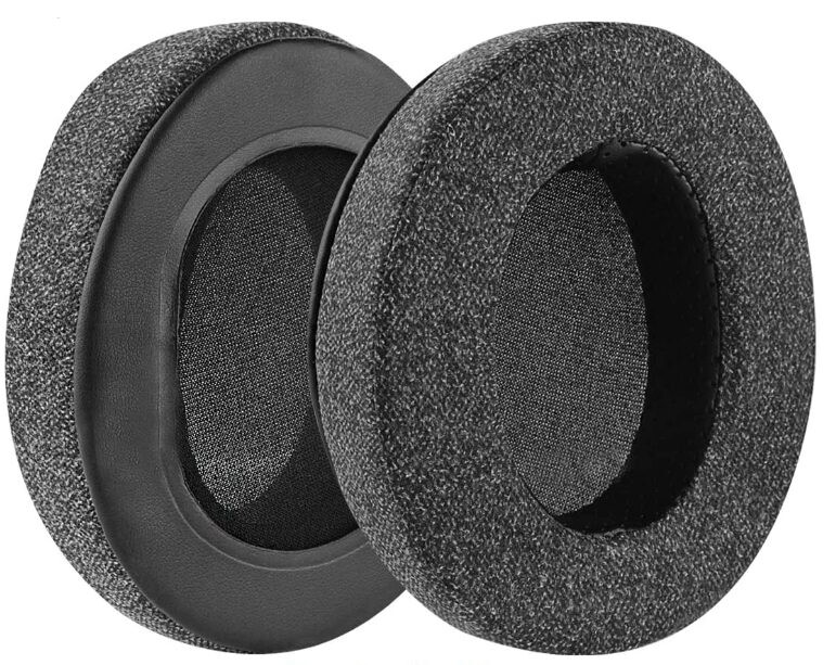 Náhradné náušníky pre slúchadlá Audio Technica ATH-M50, M50X, M50XBT, M50RD, PRO500mk2, ANC9, AD700X, A500S, M10, M20X, M30X, M40X - Tmavo šedé, textilné