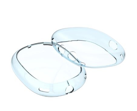 Kryty na slúchadlá Apple AirPods Max - Transparentné modré, plastové