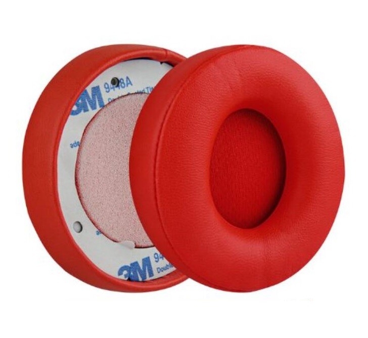 Náhradné náušníky pre slúchadlá Beats Solo Pro Wireless, Beats Solo Pro - Červené, kožené