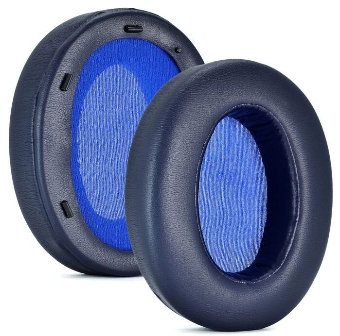 Náhradné náušníky pre slúchadlá Sony WH-XB910N - Modré, kožené