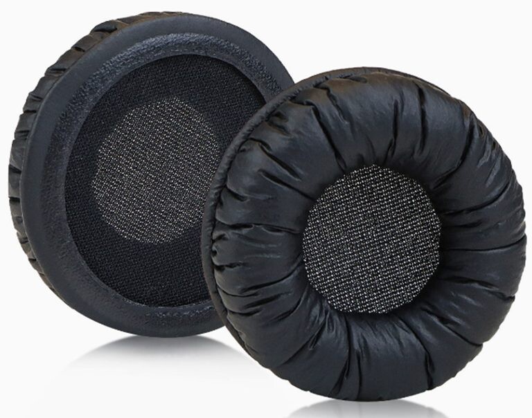 Náhradné náušníky pre slúchadlá Sennheiser PX100, PX200, PMX200, UE3000 a UE3500 - čierne, kožené