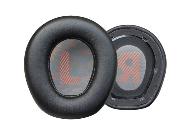 Náhradné náušníky pre slúchadlá JBL Quantum 910 - čierne s červeným vnútrom, kožené