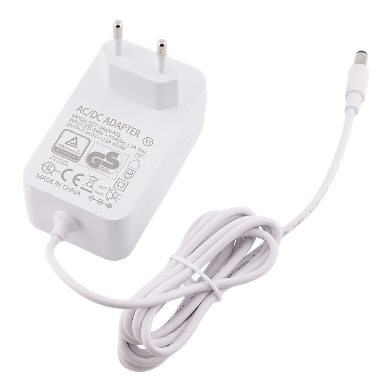 Napájací zdroj zásuvkový 24V, 2A, 5.5x2.1mm, Biely