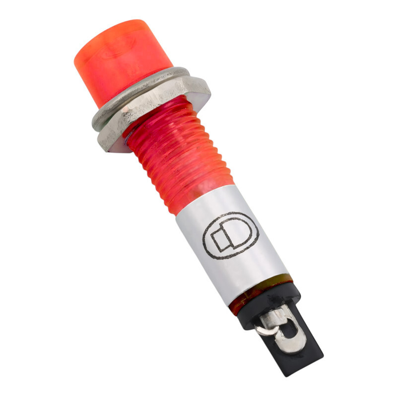 Kontrolka XD7-1, IP65, pre priemer otvoru 7mm, výška 5mm, Červená 220-250 V AC