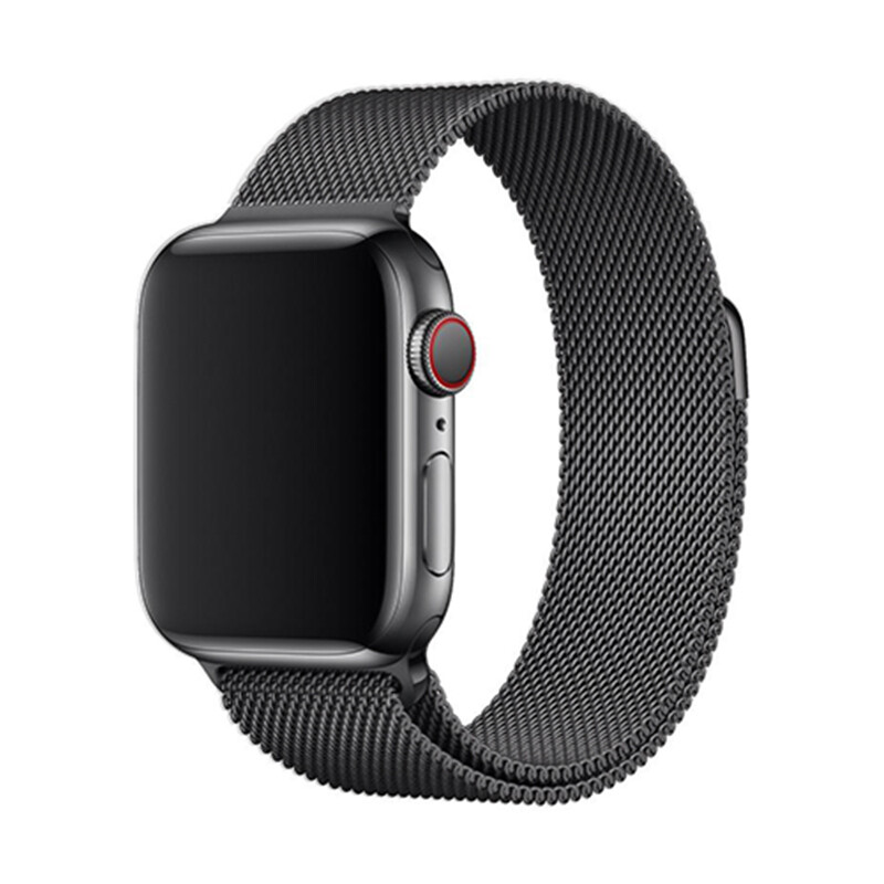 Marvelli - Elegantný remienok na Apple Watch v milánskom štýle - Čierny Veľkosť: 42/44/45/46/49mm, Farba: Čierna