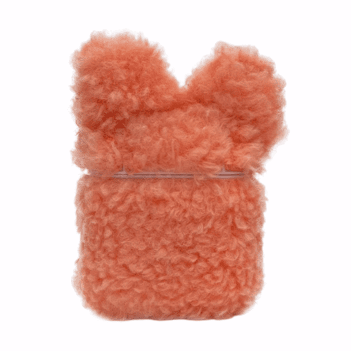 Chlpáčik obal na AirPods 1/2 - Ružový medvedík